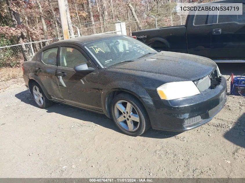 2013 Dodge Avenger Se VIN: 1C3CDZAB6DN534719 Lot: 40764761