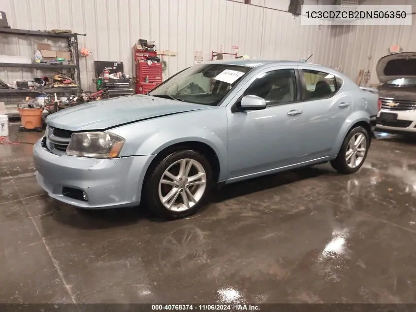 2013 Dodge Avenger Sxt VIN: 1C3CDZCB2DN506350 Lot: 40768374