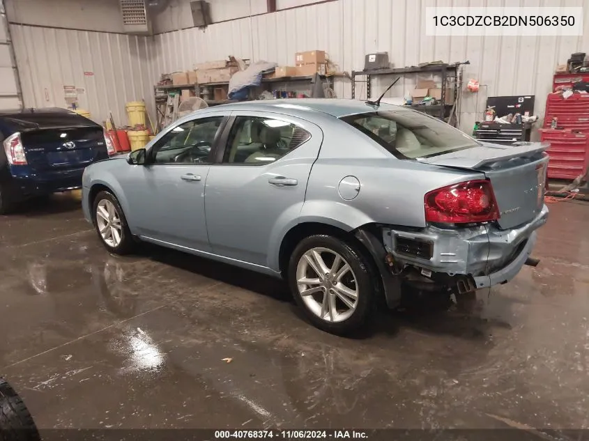 2013 Dodge Avenger Sxt VIN: 1C3CDZCB2DN506350 Lot: 40768374