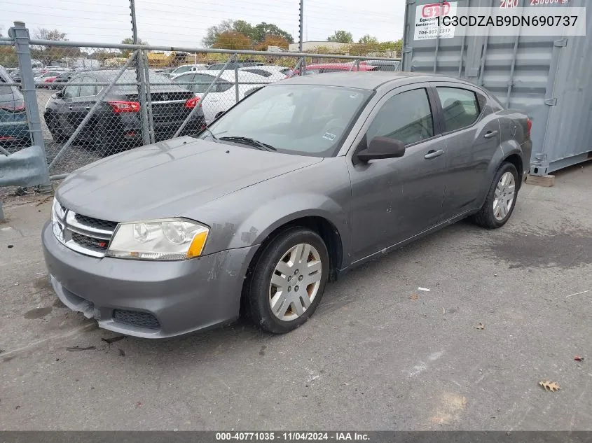 2013 Dodge Avenger Se VIN: 1C3CDZAB9DN690737 Lot: 40771035