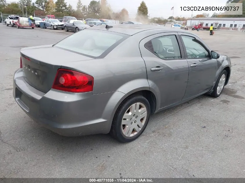 2013 Dodge Avenger Se VIN: 1C3CDZAB9DN690737 Lot: 40771035