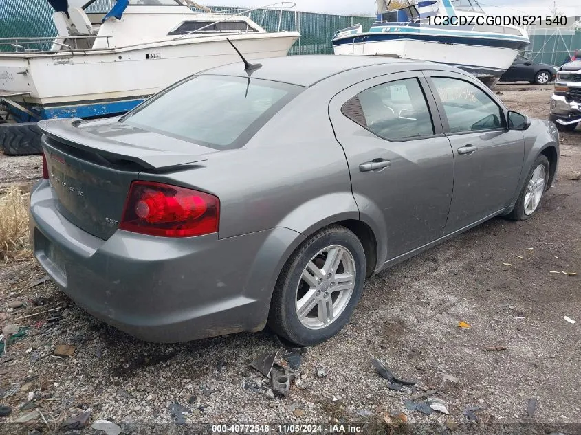 2013 Dodge Avenger Sxt VIN: 1C3CDZCG0DN521540 Lot: 40772548