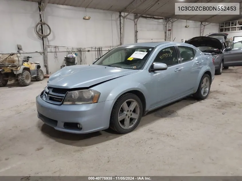 2013 Dodge Avenger Sxt VIN: 1C3CDZCB0DN552453 Lot: 40775935