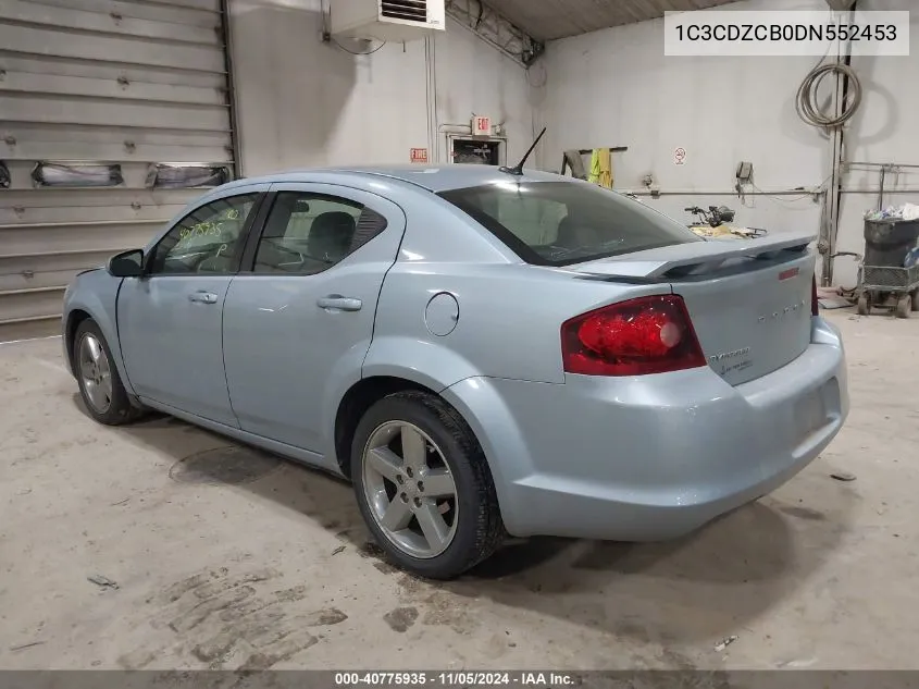 2013 Dodge Avenger Sxt VIN: 1C3CDZCB0DN552453 Lot: 40775935