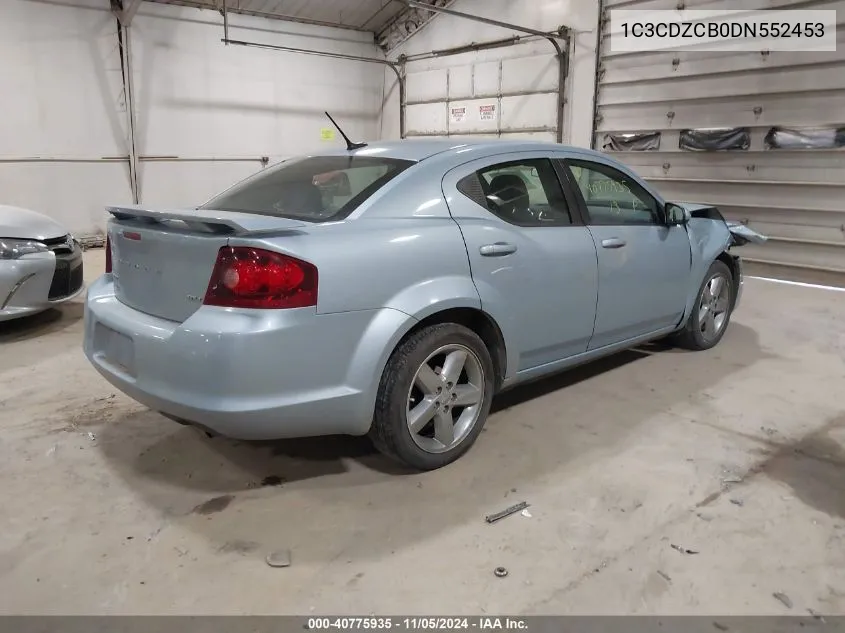 2013 Dodge Avenger Sxt VIN: 1C3CDZCB0DN552453 Lot: 40775935