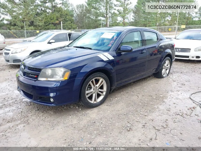 2013 Dodge Avenger Sxt VIN: 1C3CDZCB6DN772874 Lot: 40791709