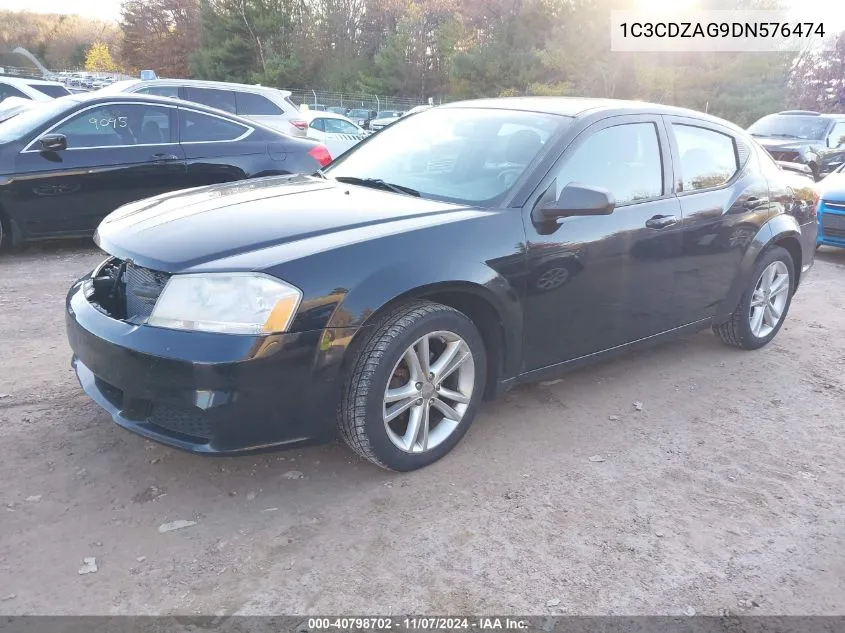 2013 Dodge Avenger Se V6 VIN: 1C3CDZAG9DN576474 Lot: 40798702