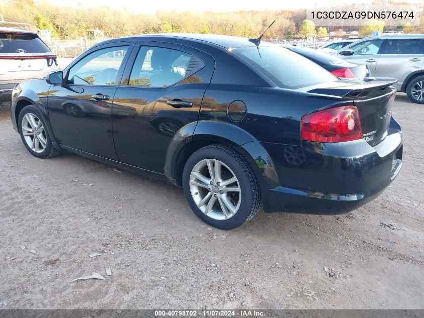 2013 Dodge Avenger Se V6 VIN: 1C3CDZAG9DN576474 Lot: 40798702