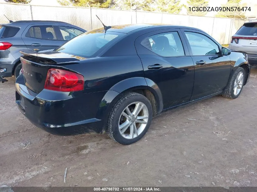 2013 Dodge Avenger Se V6 VIN: 1C3CDZAG9DN576474 Lot: 40798702