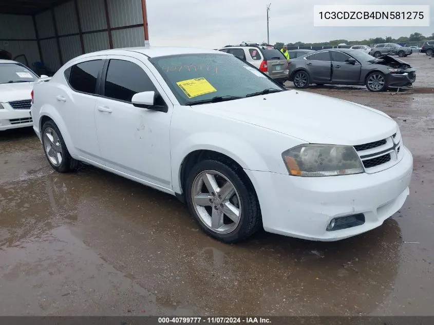 2013 Dodge Avenger Sxt VIN: 1C3CDZCB4DN581275 Lot: 40799777