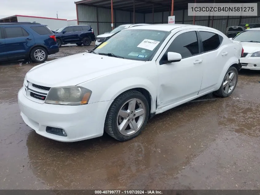 2013 Dodge Avenger Sxt VIN: 1C3CDZCB4DN581275 Lot: 40799777