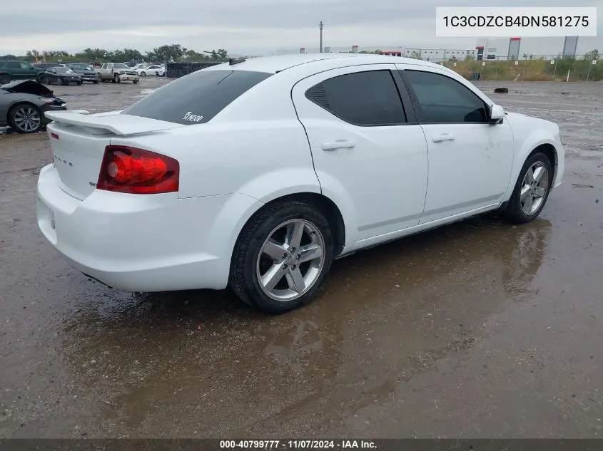 2013 Dodge Avenger Sxt VIN: 1C3CDZCB4DN581275 Lot: 40799777