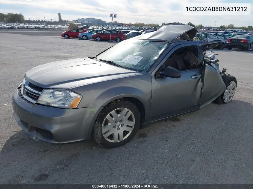 2013 Dodge Avenger Se VIN: 1C3CDZAB8DN631212 Lot: 40816432