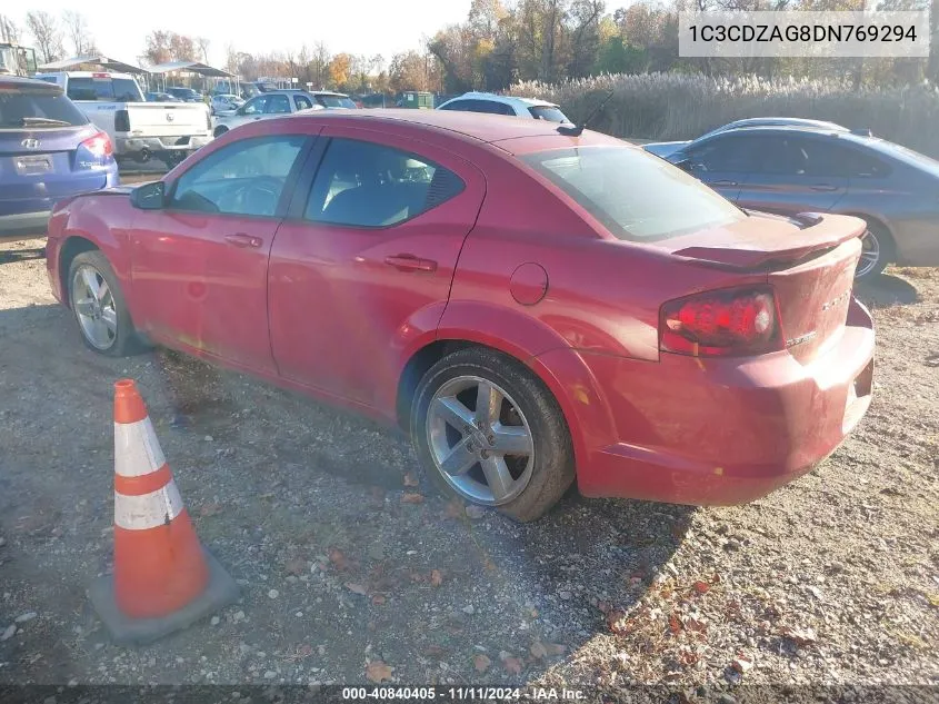 2013 Dodge Avenger Se V6 VIN: 1C3CDZAG8DN769294 Lot: 40840405