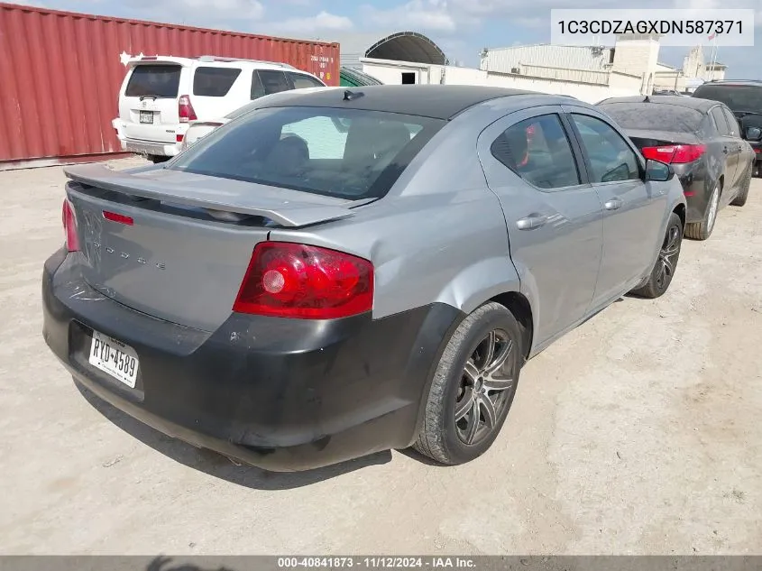 1C3CDZAGXDN587371 2013 Dodge Avenger Se V6