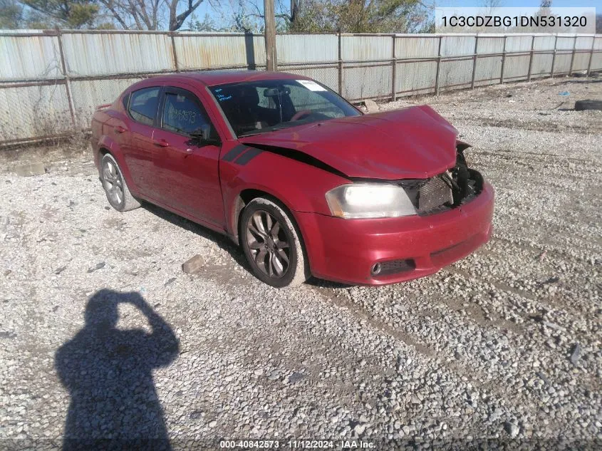 2013 Dodge Avenger R/T VIN: 1C3CDZBG1DN531320 Lot: 40842573