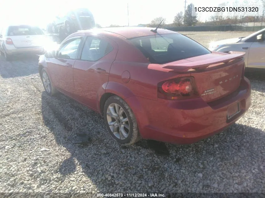 2013 Dodge Avenger R/T VIN: 1C3CDZBG1DN531320 Lot: 40842573