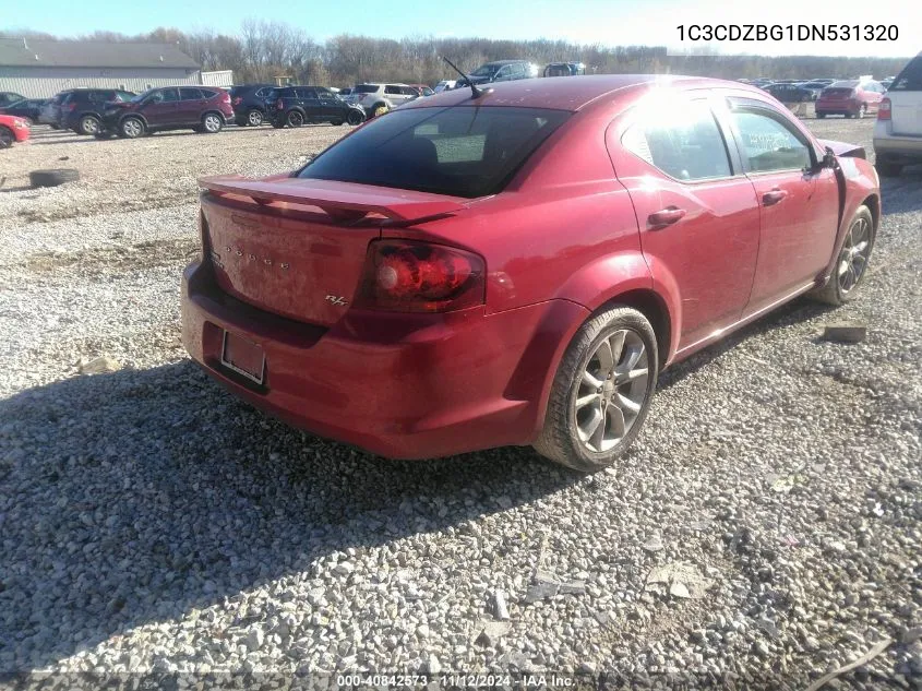 2013 Dodge Avenger R/T VIN: 1C3CDZBG1DN531320 Lot: 40842573