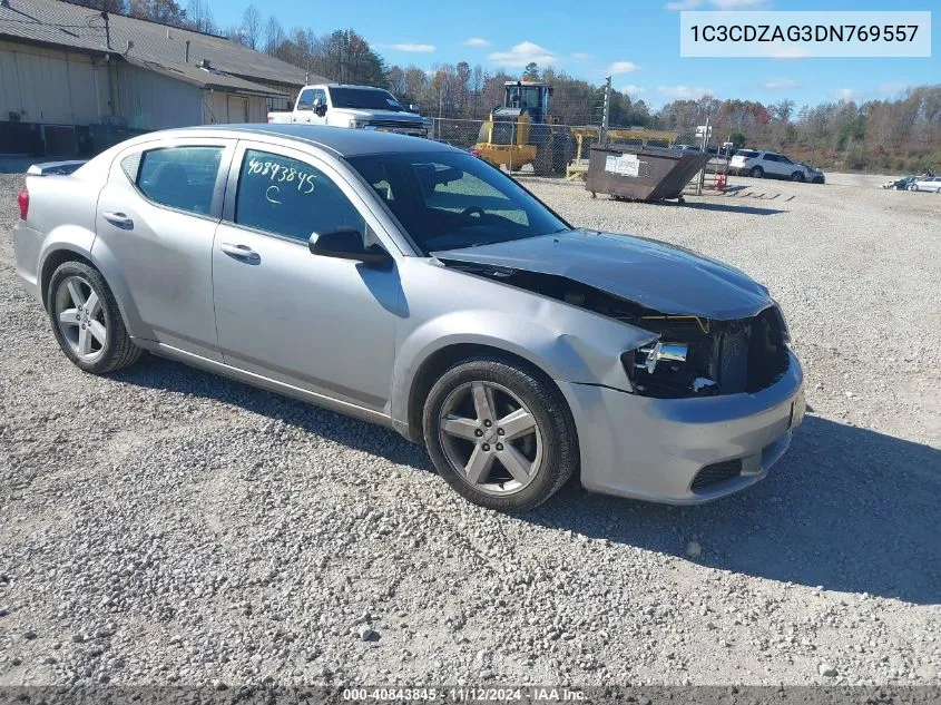 2013 Dodge Avenger Se V6 VIN: 1C3CDZAG3DN769557 Lot: 40843845