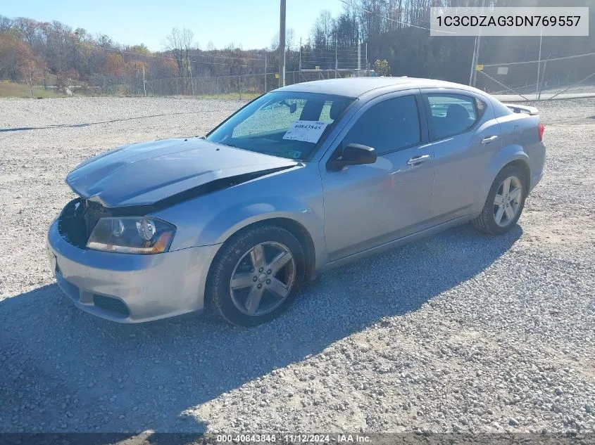 2013 Dodge Avenger Se V6 VIN: 1C3CDZAG3DN769557 Lot: 40843845