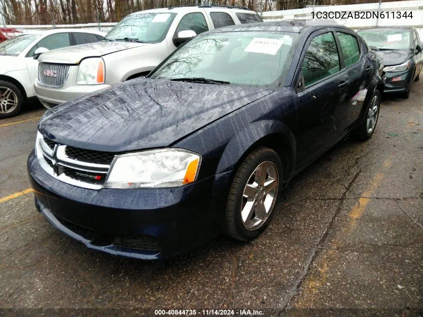 1C3CDZAB2DN611344 2013 Dodge Avenger Se