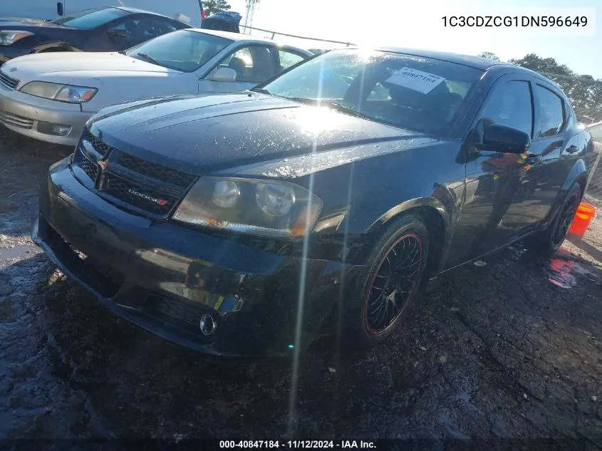 2013 Dodge Avenger Sxt VIN: 1C3CDZCG1DN596649 Lot: 40847184