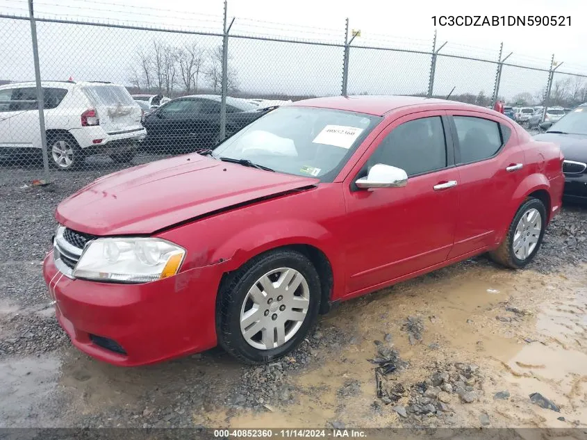 2013 Dodge Avenger Se VIN: 1C3CDZAB1DN590521 Lot: 40852360