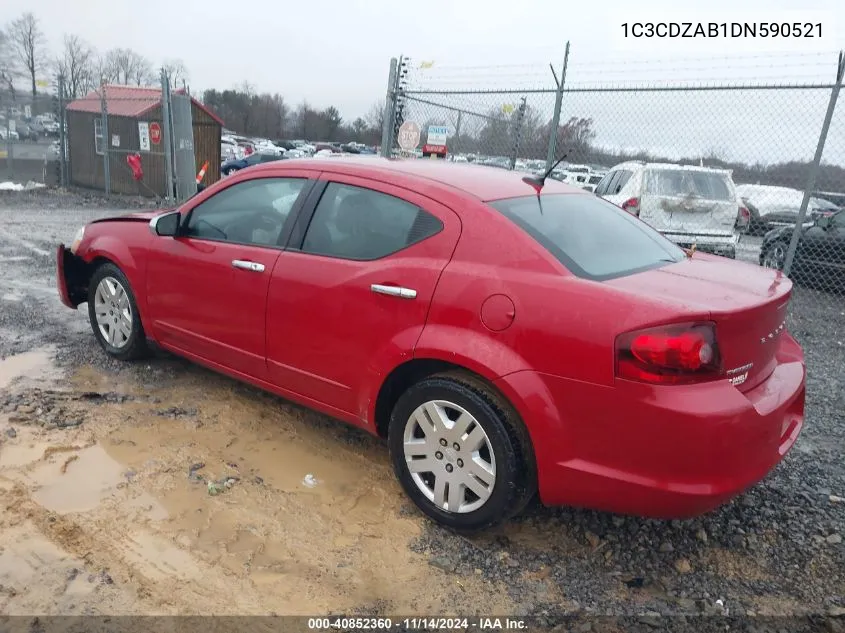 2013 Dodge Avenger Se VIN: 1C3CDZAB1DN590521 Lot: 40852360