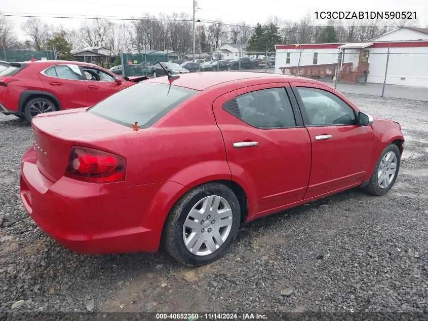 2013 Dodge Avenger Se VIN: 1C3CDZAB1DN590521 Lot: 40852360