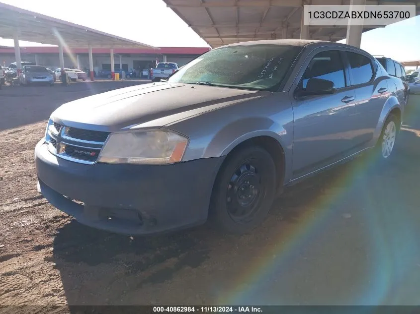 2013 Dodge Avenger Se VIN: 1C3CDZABXDN653700 Lot: 40862984