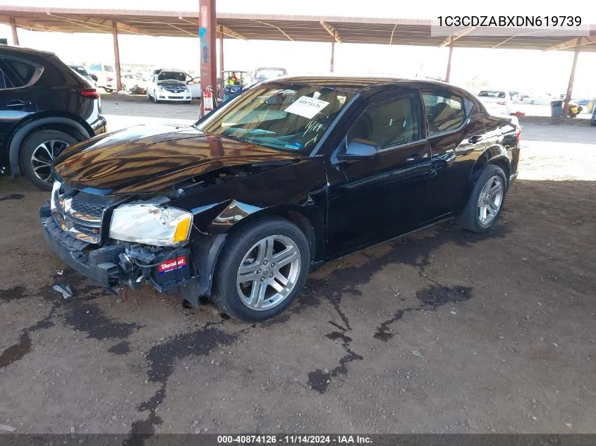 2013 Dodge Avenger Se VIN: 1C3CDZABXDN619739 Lot: 40874126