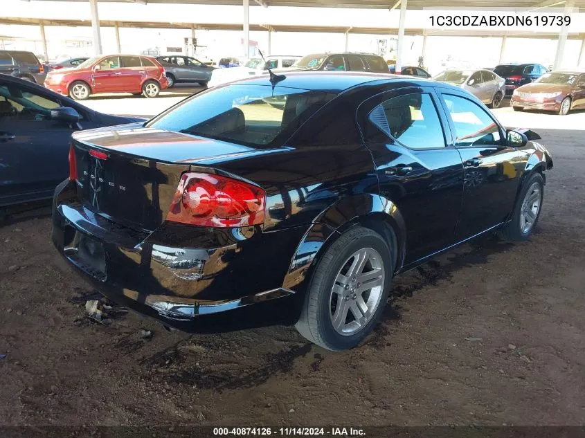 2013 Dodge Avenger Se VIN: 1C3CDZABXDN619739 Lot: 40874126