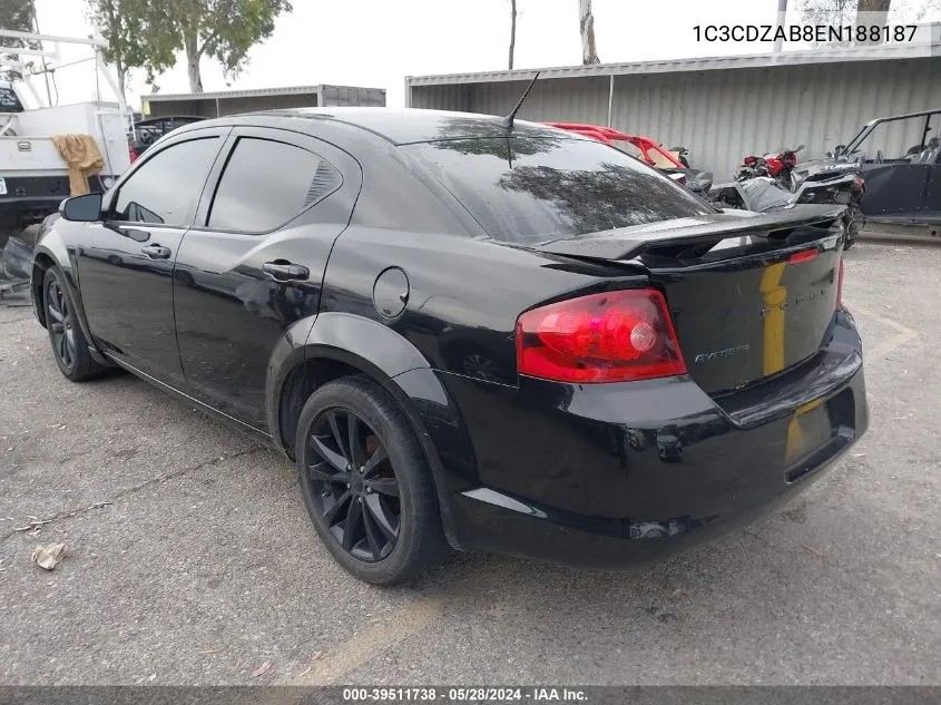 1C3CDZAB8EN188187 2014 Dodge Avenger Se