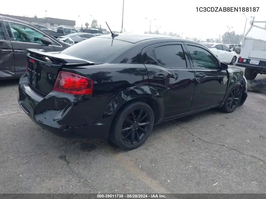 1C3CDZAB8EN188187 2014 Dodge Avenger Se