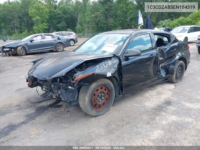 2014 Dodge Avenger Se VIN: 1C3CDZAB5EN154319 Lot: 39609221