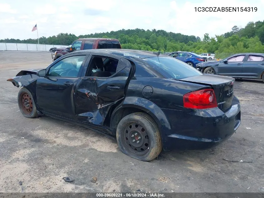 1C3CDZAB5EN154319 2014 Dodge Avenger Se