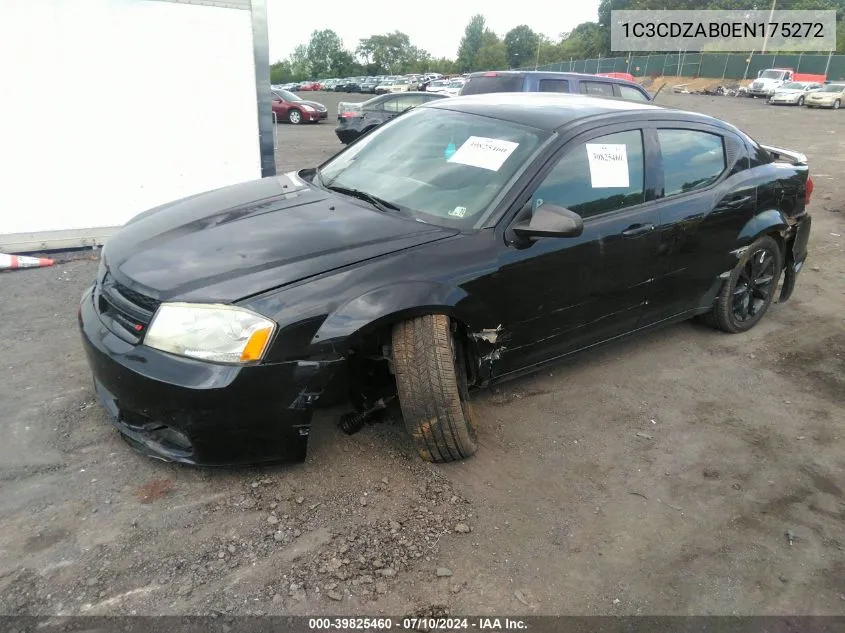 2014 Dodge Avenger Se VIN: 1C3CDZAB0EN175272 Lot: 39825460