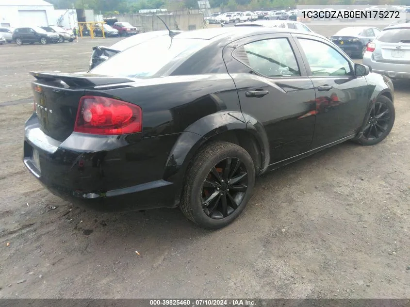 2014 Dodge Avenger Se VIN: 1C3CDZAB0EN175272 Lot: 39825460