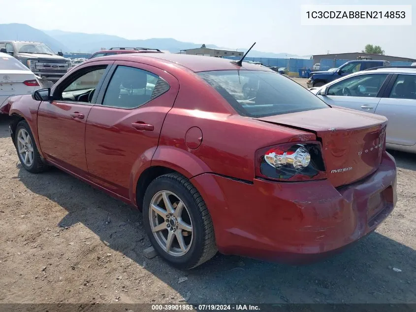 2014 Dodge Avenger Se VIN: 1C3CDZAB8EN214853 Lot: 39901953