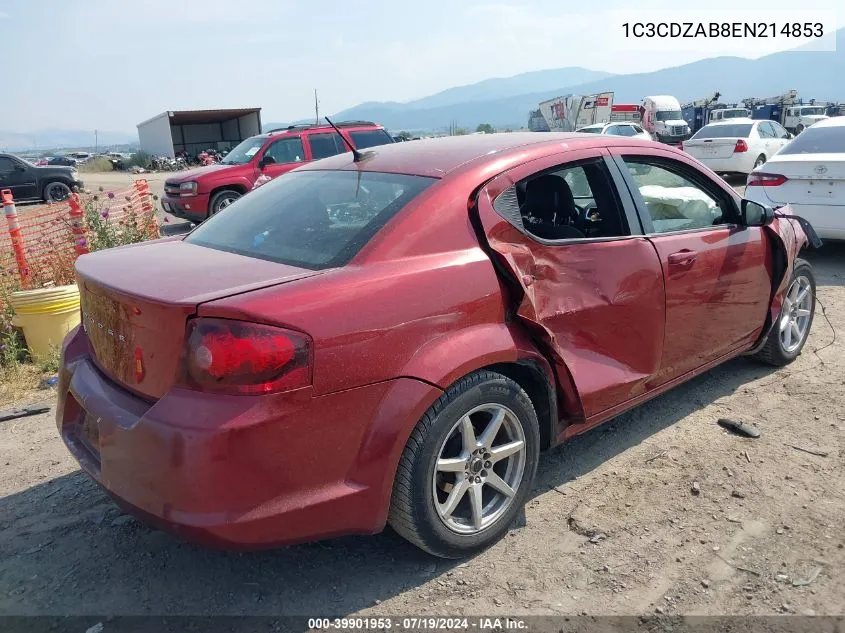 2014 Dodge Avenger Se VIN: 1C3CDZAB8EN214853 Lot: 39901953