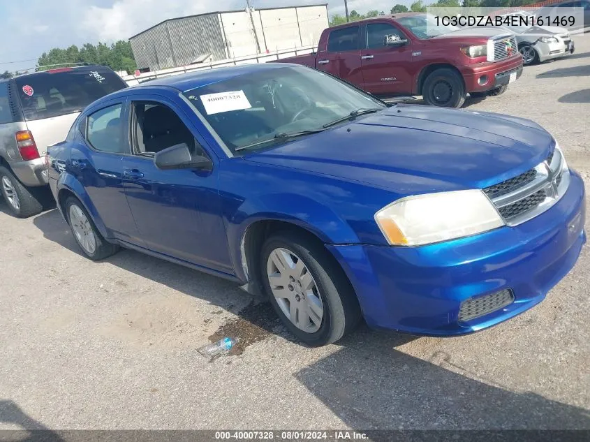 2014 Dodge Avenger Se VIN: 1C3CDZAB4EN161469 Lot: 40007328