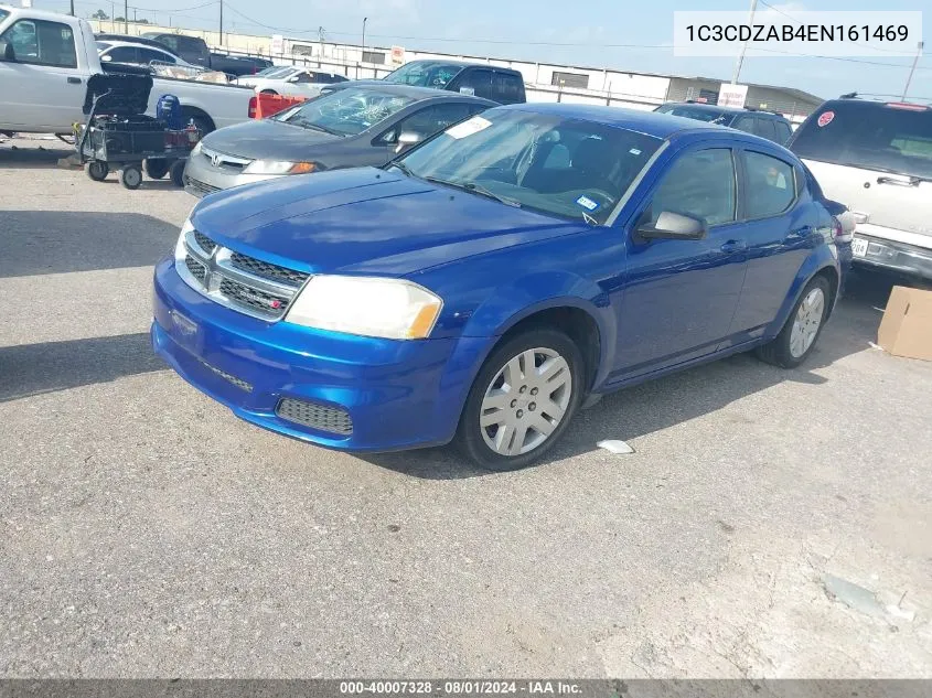 2014 Dodge Avenger Se VIN: 1C3CDZAB4EN161469 Lot: 40007328