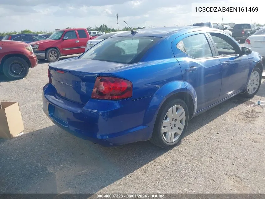 2014 Dodge Avenger Se VIN: 1C3CDZAB4EN161469 Lot: 40007328