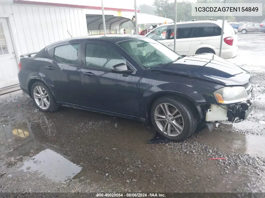 2014 Dodge Avenger Se VIN: 1C3CDZAG7EN154849 Lot: 40020054