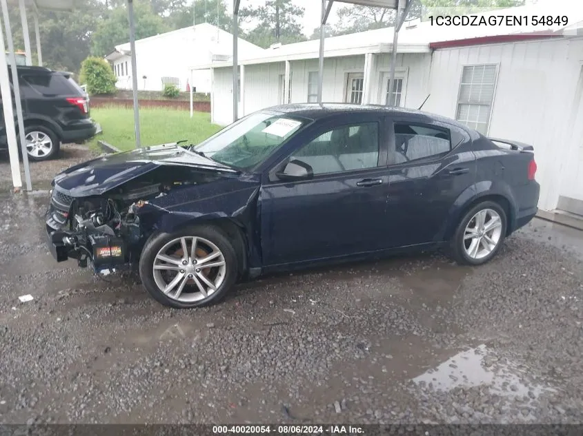 2014 Dodge Avenger Se VIN: 1C3CDZAG7EN154849 Lot: 40020054