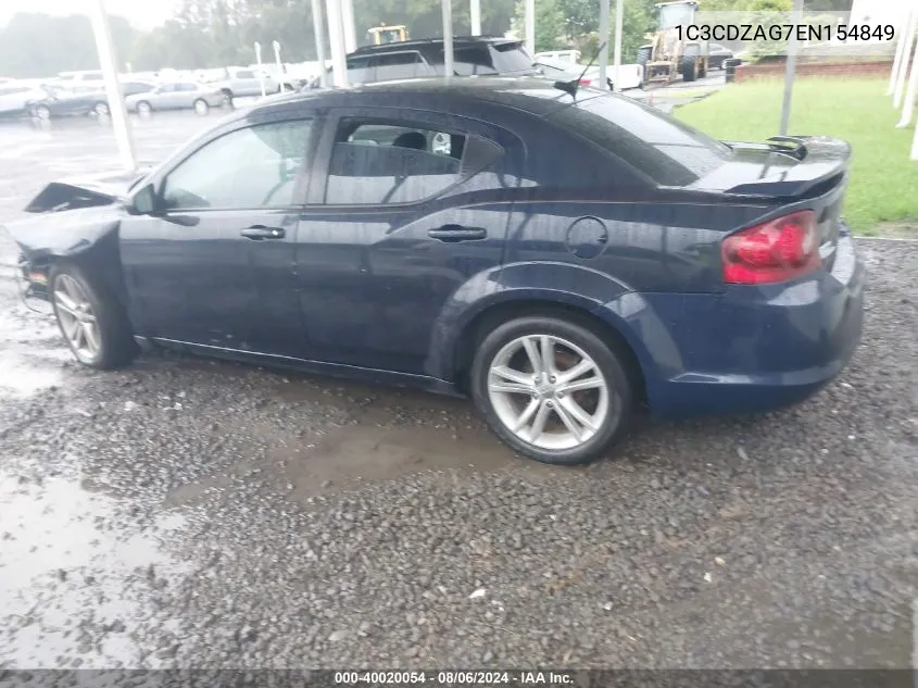 2014 Dodge Avenger Se VIN: 1C3CDZAG7EN154849 Lot: 40020054