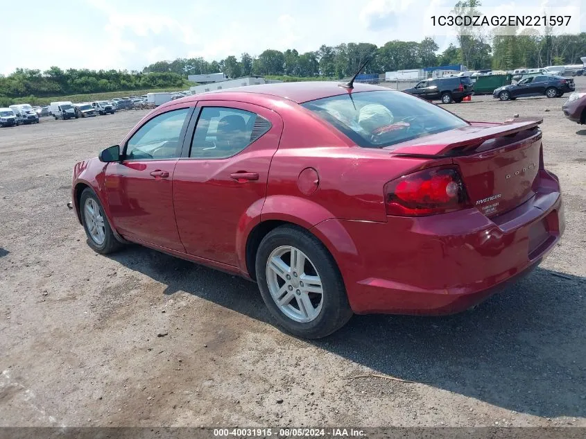 1C3CDZAG2EN221597 2014 Dodge Avenger Se