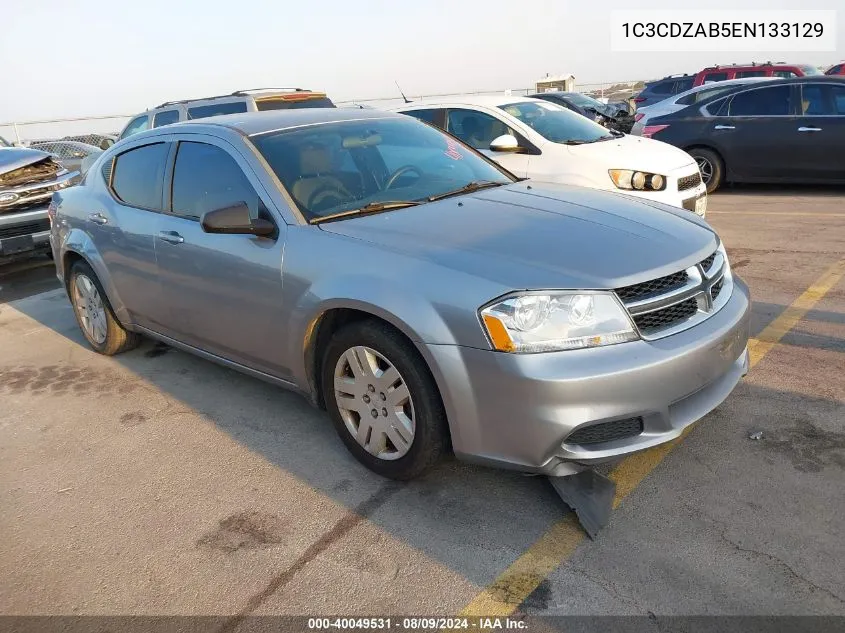 2014 Dodge Avenger Se VIN: 1C3CDZAB5EN133129 Lot: 40049531