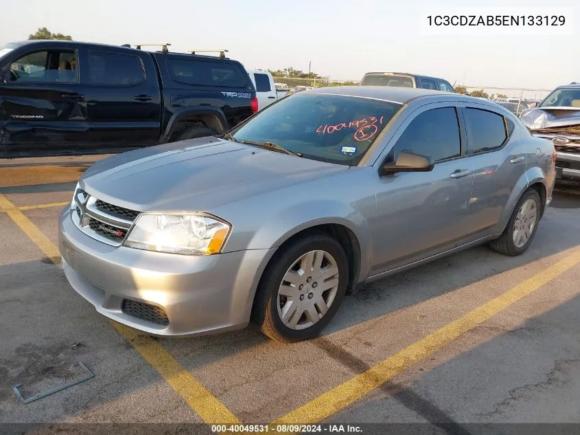 2014 Dodge Avenger Se VIN: 1C3CDZAB5EN133129 Lot: 40049531