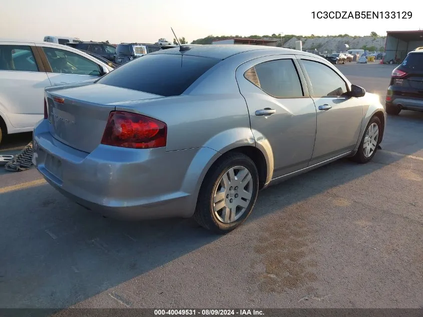 2014 Dodge Avenger Se VIN: 1C3CDZAB5EN133129 Lot: 40049531